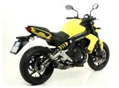 Arrow Race-Tech Exhaust System Kawasaki Ninja 650 / Versys 650 / ER6n Black Aluminum/Carbon Fiber [Demo - Good] -Puig Shop arrow race tech exhaust system kawasaki ninja650 versys650 er6n 1