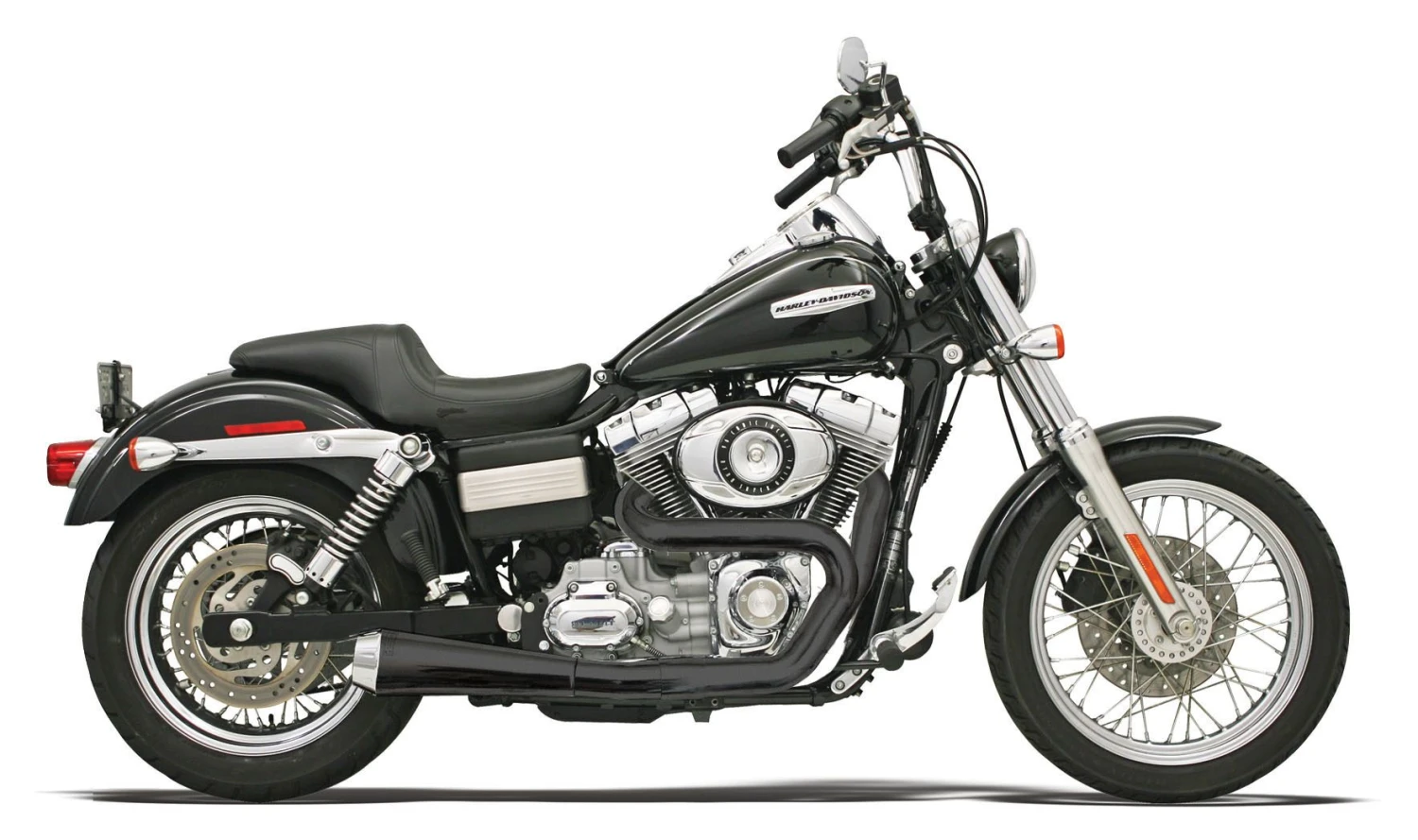 Bassani Road Rage 2-Into-1 1.75" Exhaust For Harley Dyna 1991-2017 3 Bassani Road Rage 2-Into-1 1.75" Exhaust For Harley Dyna 1991-2017