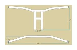 Biltwell Tyson XL 1 1/8" TBW Handlebars -Puig Shop biltwell tyson xl114 tbw handlebars 16