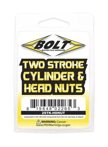 Bolt Hardware 2 Stroke Cylinder & Head Nut Kit 3 Bolt Hardware 2 Stroke Cylinder & Head Nut Kit