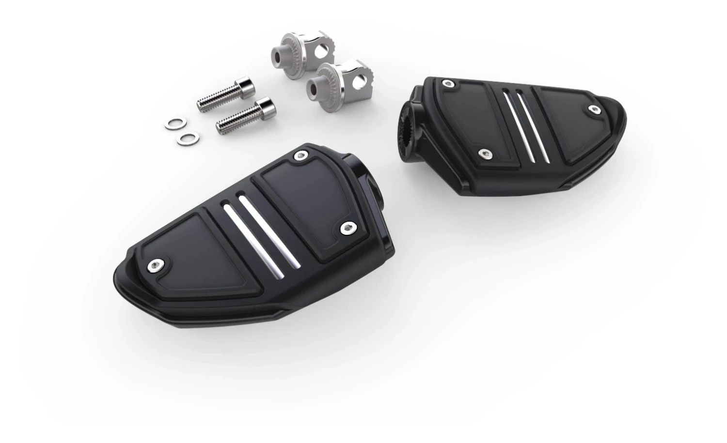 Ciro Twin Rail Passenger Footrests For Harley Softail 2018-2023 4 Ciro Twin Rail Passenger Footrests For Harley Softail 2018-2023 - Image 2