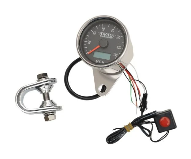 Drag Specialties 2.4" Programmable Speedometer For Harley 5 Drag Specialties 2.4" Programmable Speedometer For Harley - Image 3