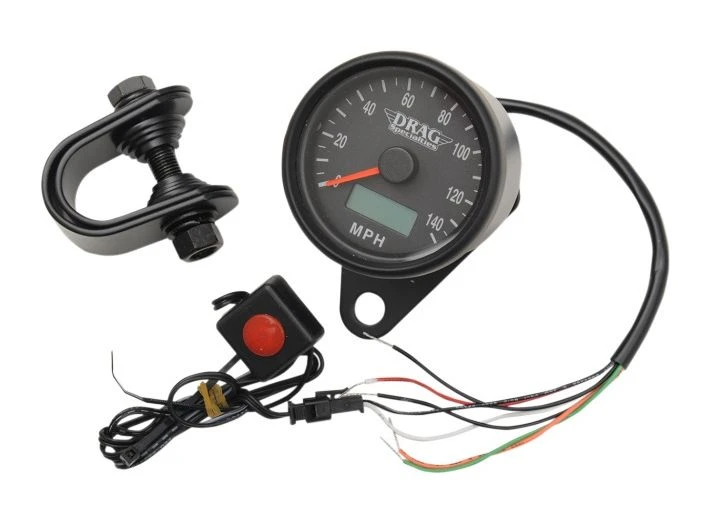 Drag Specialties 2.4" Programmable Speedometer For Harley 3 Drag Specialties 2.4" Programmable Speedometer For Harley