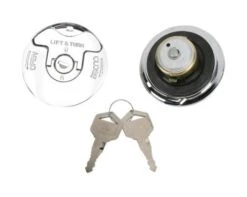 Drag Specialties Flush Mount Locking Gas Cap Set For Harley