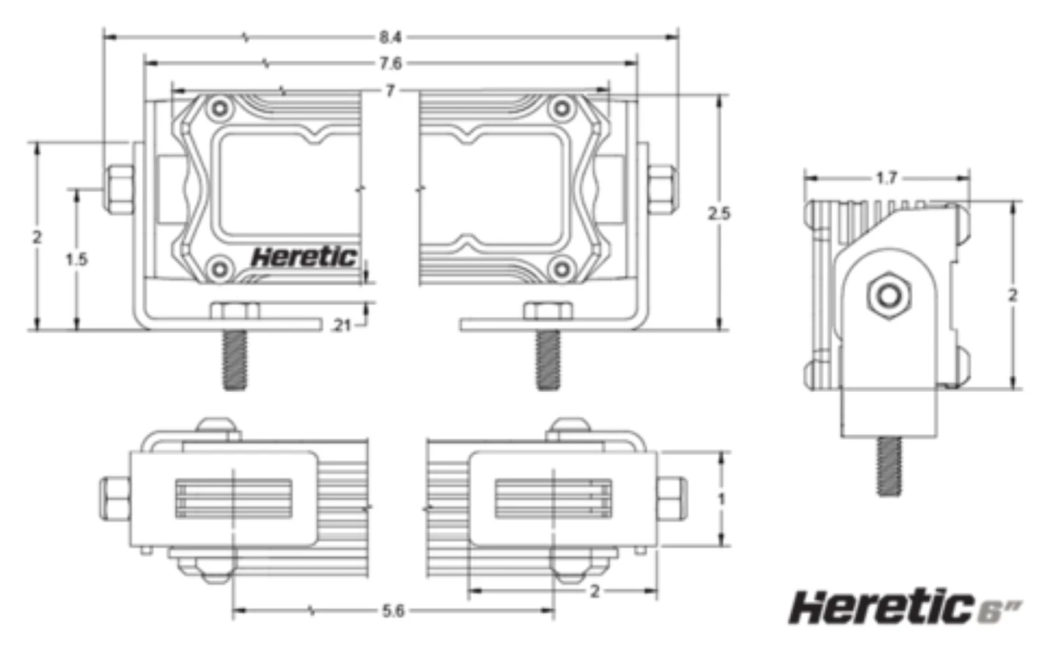 Heretic 6" LED Light Bar 6 Heretic 6" LED Light Bar - Image 4