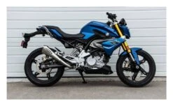 Hindle EVO Megaphone Exhaust System BMW G310R 2016-2023 -Puig Shop hindle evo megaphone exhaust system 2