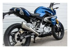 Hindle EVO Megaphone Exhaust System BMW G310R 2016-2023 -Puig Shop hindle evo megaphone exhaust system 3