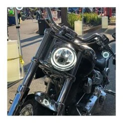 HogWorkz LED 5 3/4" Halomaker Headlight For Harley 1988-2023 -Puig Shop hog workz led534 halomaker headlight for harley 3