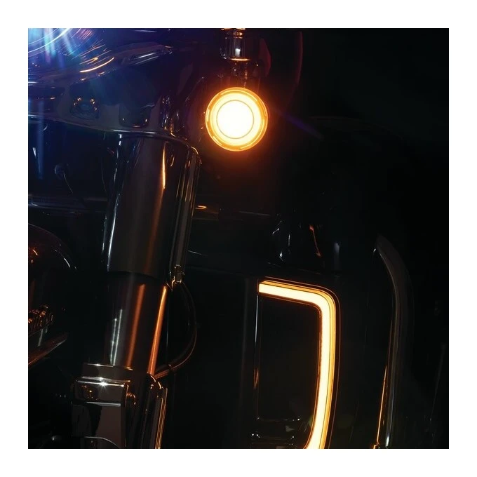 Kuryakyn Tracer Diffused Front LED Turn Signal Insert For Harley Bullet-Style - Image 4