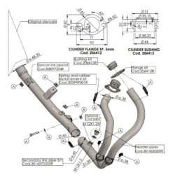 LeoVince Exhaust Header For Stock Exhaust Honda Africa Twin 2018-2019