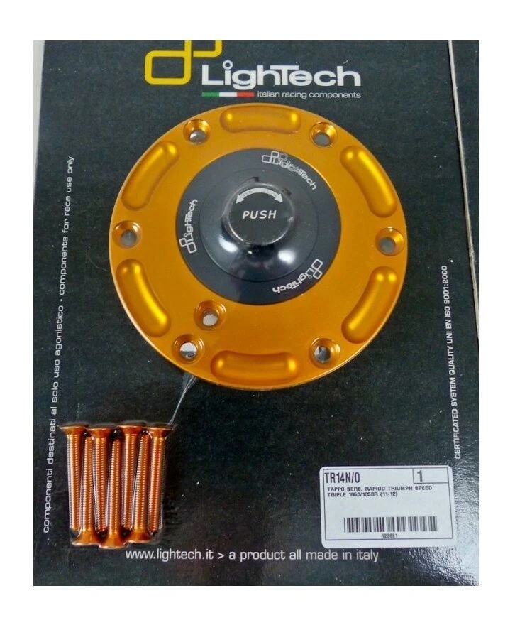 LighTech Quick Release Gas Cap Ducati 899 / 959 / 1199 / 1299 Panigale Gold [Open Box]