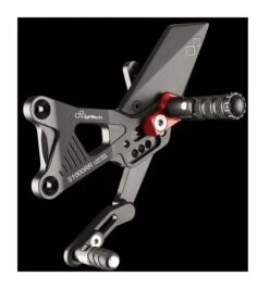 LighTech Track System Rearset Foot Peg Bracket -Puig Shop ligh tech track system rearset foot peg bracket red 1