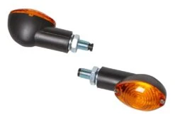 Speedmetal Micro Oval Turn Signals -Puig Shop speedmetal micro oval turn signals black amber 1