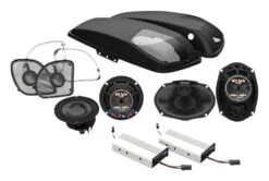 Wild Boar By Hogtunes Front Speakers, Lids, & 400 Watt Amp Kit For Harley Road Glide 2014-2023